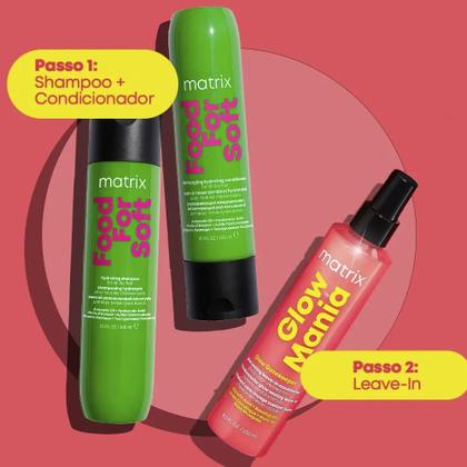Imagem de Kit Matrix Shampoo + Condicionador Food For Soft + Leave-in Glow Mania