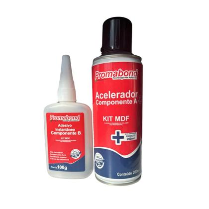 Imagem de Kit Mdf Cola Instantânea Componente A e B