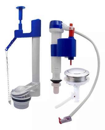 Imagem de Kit Mecanismo Completo Universal Caixa Acoplada Torre Entrada e Saida Mais Acessórios