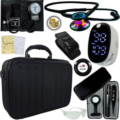 Imagem de Kit Medicina Aparelho Pressao Estetoscopio Completo