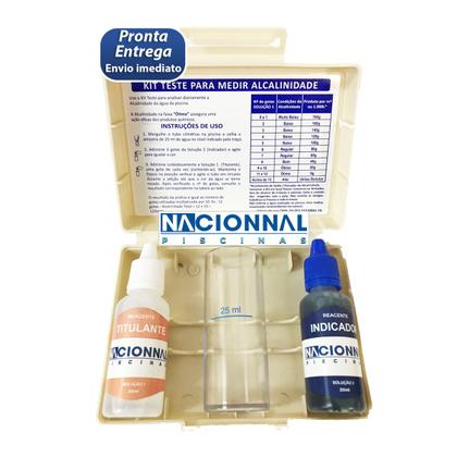 Imagem de Kit Medidor Alcalinidade Para Análise Água de Piscinas Estojo Nacionnal Piscinas