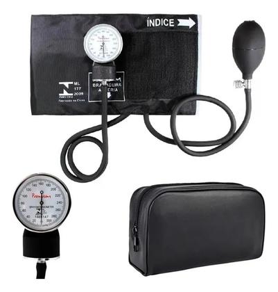 Imagem de Kit Medidor De Pressão Arterial Premium + Estetoscópio BIC Eternity Black Total
