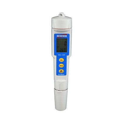 Imagem de Kit Medidor Salinidade Digital 0 A 1000 Mg/l Temperatura Hold Sal-100 Portátil Estojo Solução Calibração 1,413Ms Cd-14