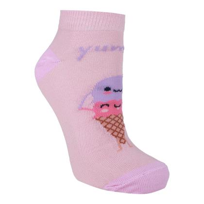 Imagem de Kit Meia Cano Curto Infantil Cia Da Meia 6 Pares Menina