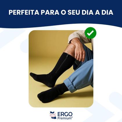 Imagem de Kit Meia De Compressão Para Gestantes Anti Inchaço, Dores E Cansaço 