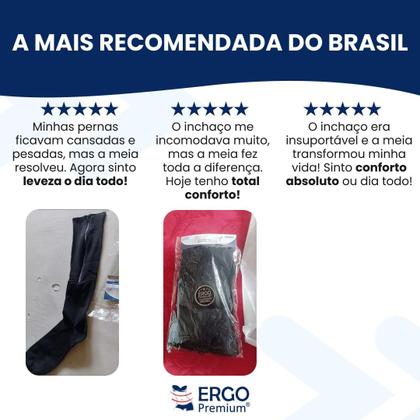 Imagem de Kit Meia De Compressão Para Gestantes Anti Inchaço, Dores E Cansaço 