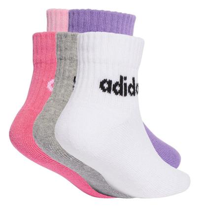 Imagem de Kit Meia Infantil Adidas Cano Médio Com 5 Pares