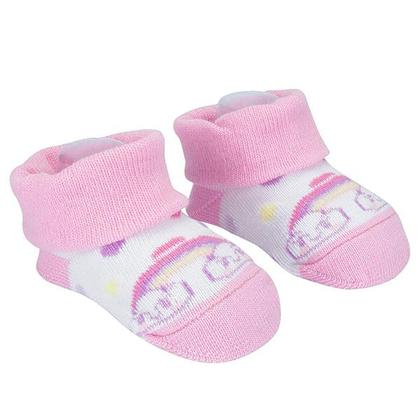 Imagem de Kit Meia Infantil Com 2 Pares Recém-Nascido Menina - Pimpolho