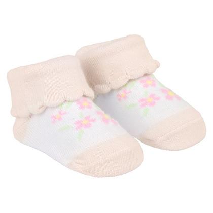 Imagem de Kit Meia Infantil Com 2 Pares Recém-Nascido Menina - Pimpolho