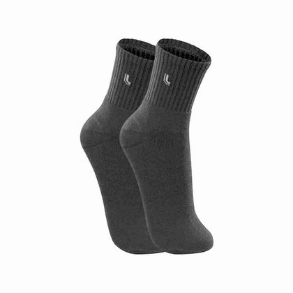 Imagem de Kit Meia Lupo 3 Pares Cano Médio Algodão Esporte Coturno 3245 Bota Botina Tênis Feminina Academia Atoalhada