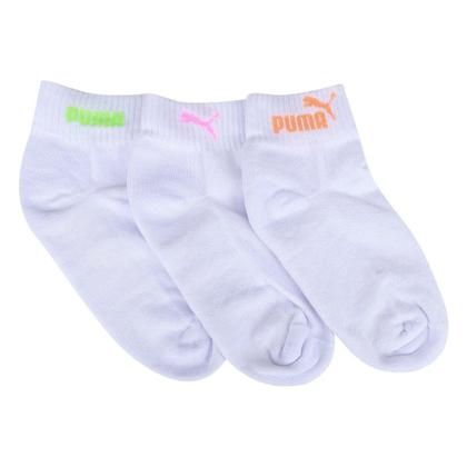 Imagem de Kit Meia Puma Cano Baixo Esportiva 3 Pares Feminino