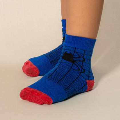 Imagem de Kit Meias Menino Infantil 06 Pares Coloridas Aranha Dinossauro Game Resistente Alta Qualidade Dallf