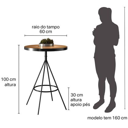 Imagem de Kit Mesa Bistrô Viena e 2 Banquetas Moscou material sintético Amarula SalaOne