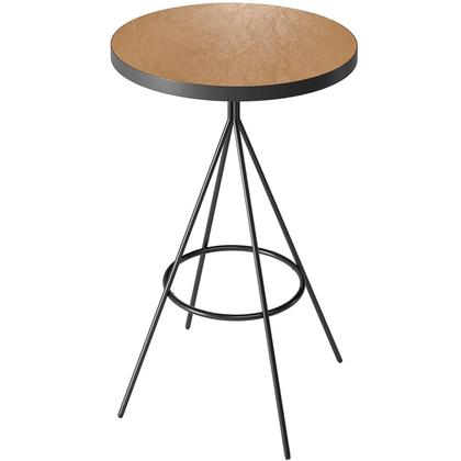 Imagem de Kit Mesa Bistrô Viena e 2 Banquetas Moscou material sintético Amarula SalaOne