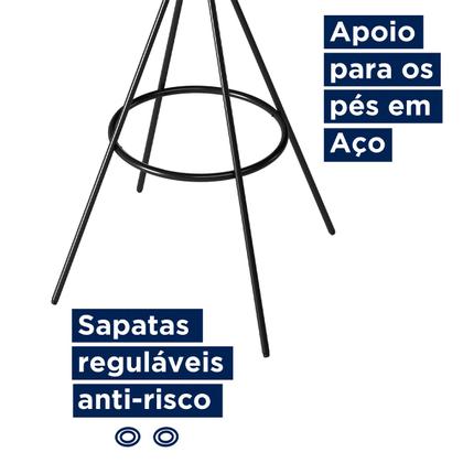 Imagem de Kit Mesa Bistrô Viena e 2 Banquetas Moscou material sintético Amarula SalaOne