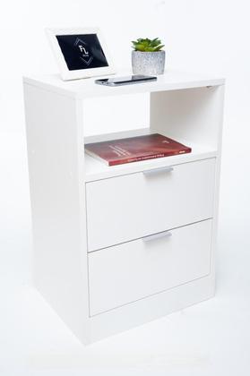 Imagem de kit Mesa De Cabeceira 60 De Altura por 50  Com 2 Gavetas com fundo enviamos montado