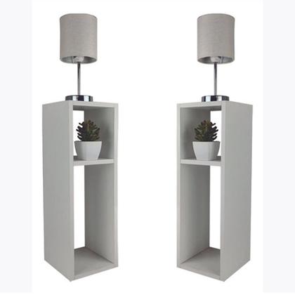 Imagem de Kit Mesa de Cabeceira Compacta Design Moderno e Funcional