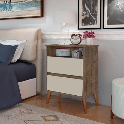 Imagem de Kit Mesa de Cabeceira Onix Mizza Decor