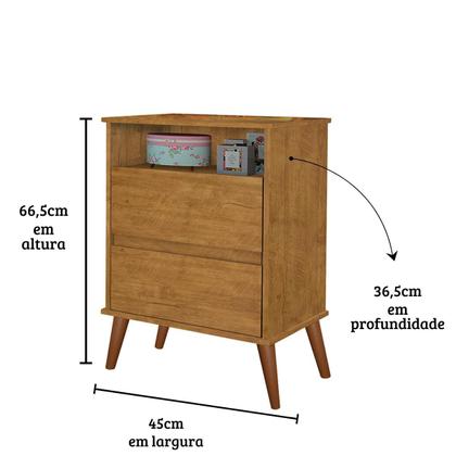 Imagem de Kit Mesa de Cabeceira Onix Mizza Decor