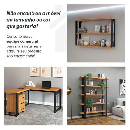 Imagem de Kit Mesa de Escritório c/ Gaveteiro e Mesa Auxiliar 100% Mdf