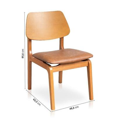 Imagem de Kit Mesa de Jantar Extensível Retangular Tarsila e 4 Cadeiras Jandaia CabeCasa MadeiraOriginals