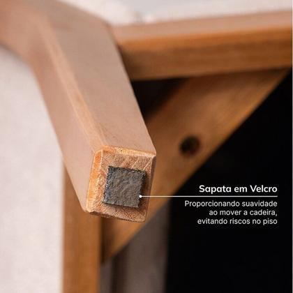 Imagem de Kit Mesa de Jantar Extensível Retangular Tarsila e 4 Cadeiras Pequi CabeCasa MadeiraOriginals