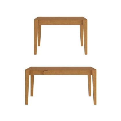 Imagem de Kit Mesa de Jantar Extensível Retangular Tarsila e 4 Cadeiras Pequi CabeCasa MadeiraOriginals