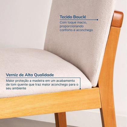 Imagem de Kit Mesa de Jantar Extensível Retangular Tarsila e 4 Cadeiras Pequi CabeCasa MadeiraOriginals