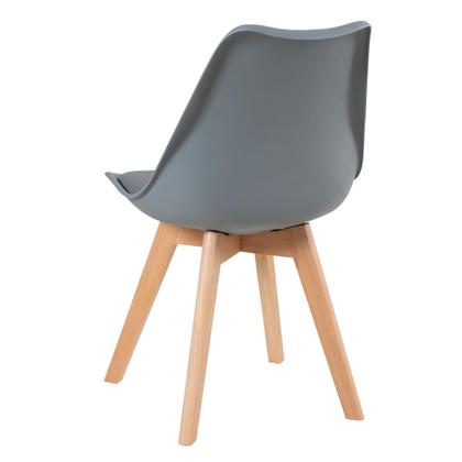 Imagem de Kit - Mesa de jantar Leda 100 cm + 3 cadeiras estofadas Leda