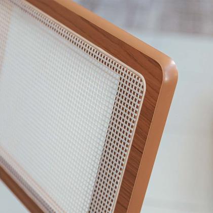 Imagem de Kit Mesa de Jantar Redonda 4 Cadeiras Encosto Tela 100% MDF Preto Cesare Claro Dalla Costa