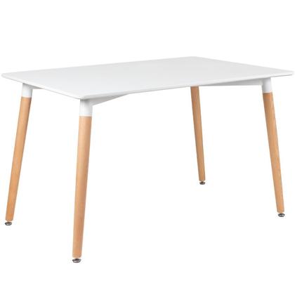 Imagem de KIT - Mesa de jantar retangular Eames 80 x 120 cm branco + 6 cadeiras Eiffel DSW