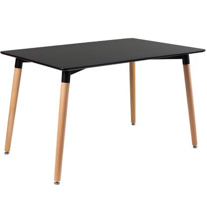 Imagem de KIT - Mesa de jantar retangular Eames 80 x 120 cm preto + 4 cadeiras Eiffel DSW