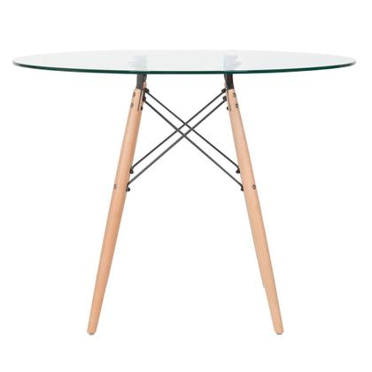 Imagem de KIT - Mesa de vidro Eames 100 cm + 5 cadeiras Eiffel DSW