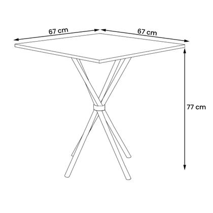 Imagem de Kit Mesa Diamante 541 Sala de Jantar 4 Cadeiras Pés Tubular