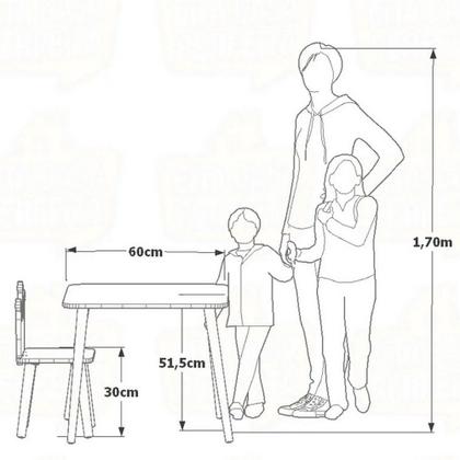 Imagem de Kit Mesa e Cadeira Infantil Coração Lilás