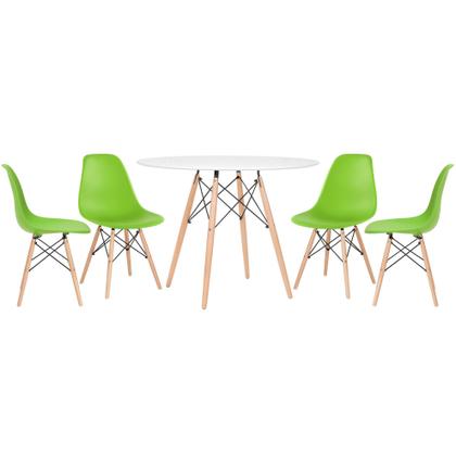 Imagem de KIT - Mesa Eames 100 cm + 4 cadeiras Eames Eiffel DSW