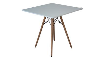 Imagem de Kit Mesa Eiffel Branca Quadrada 80cm com 4 Cadeiras Eiffel