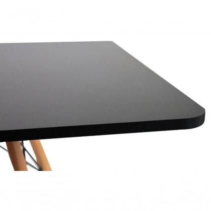 Imagem de Kit Mesa Eiffel Preta Quadrada (80cm) + 04 Cadeiras Eiffel