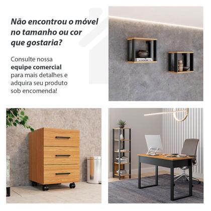 Imagem de Kit Mesa Escritório em L Com Gaveteiro + Estante 1 Porta MDF