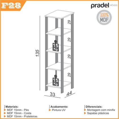 Imagem de Kit Mesa Escrivaninha c/ Gaveta e Estante Nicho 100% Mdf