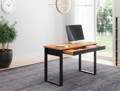 Imagem de Kit Mesa Escrivaninha c/ Gaveta e Estante Nicho 100% Mdf