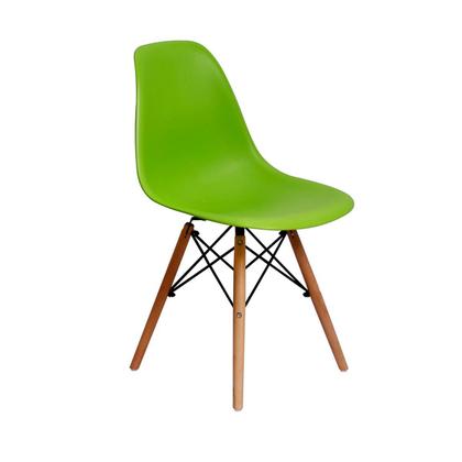 Imagem de Kit Mesa Jantar Eiffel 100cm Branca + 03 Cadeiras Charles Eames - Verde