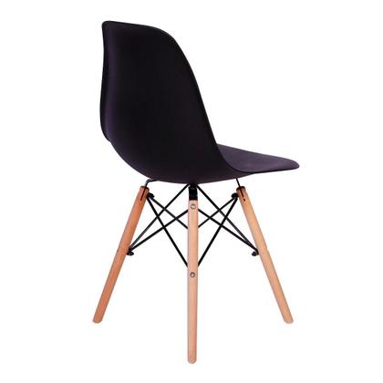 Imagem de Kit Mesa Jantar Eiffel 100cm Preta + 03 Cadeiras Charles Eames - Preta