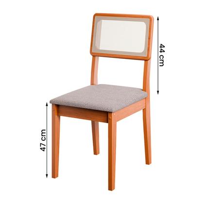 Imagem de Kit Mesa Jantar Santiago 160 Com Tampo de Vidro e 6 Cadeiras