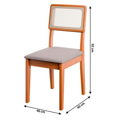 Imagem de Kit Mesa Jantar Santiago 160 Com Tampo de Vidro e 6 Cadeiras