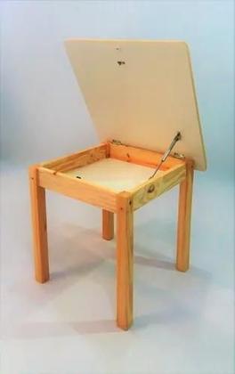 Imagem de KIT MESA MDF COM BAU 60x60 + 2 31CM