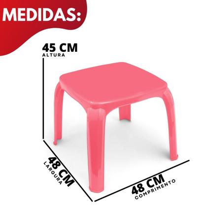 Imagem de Kit Mesa Mesinha Com 2 Cadeiras Brinquedo Infantil Educativo