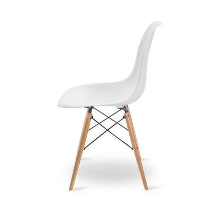 Imagem de Kit Mesa para Computador Escrivaninha Porto Preto 120cm e Cadeira Eiffel Charles Eames Branco - D'Rossi