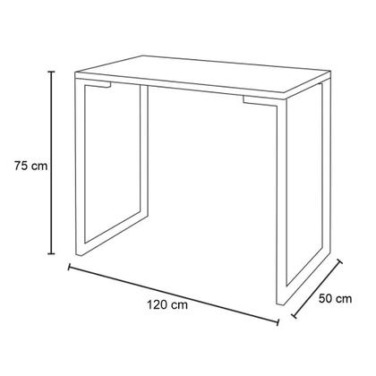 Imagem de Kit Mesa para Computador Escrivaninha Porto Preto 120cm e Cadeira Eiffel Charles Eames Preto - D'Rossi