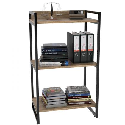 Imagem de Kit Mesa Para Escritório com Estante Office Estilo Industrial Form 150 cm Carvalho - Lyam Decor